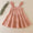 Pink tiered ruffle linen dress