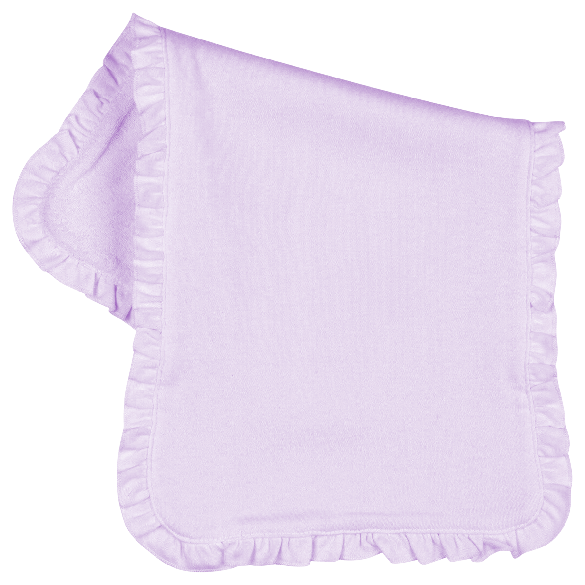 Ruffle lavender burp cloth- embroider me
