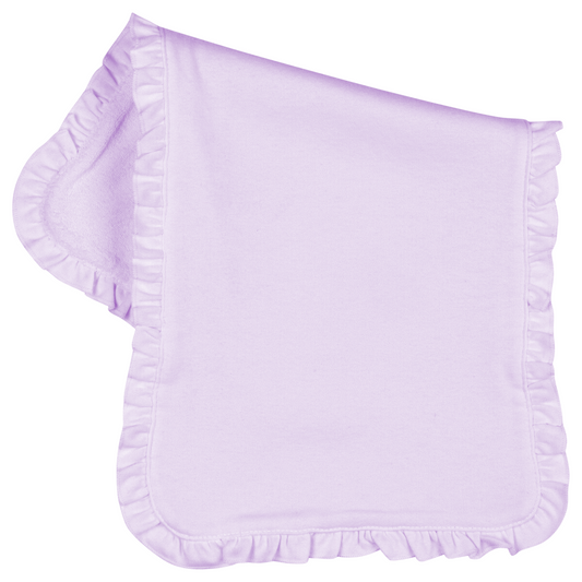 Ruffle lavender burp cloth- embroider me