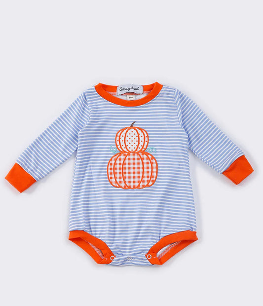 Striped pumpkin boys bubble