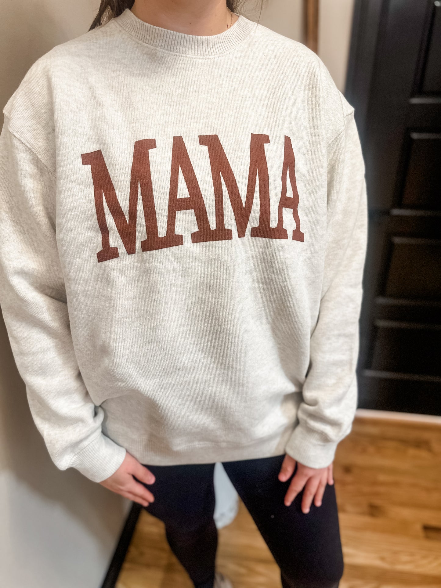 MAMA oatmeal knit sweater
