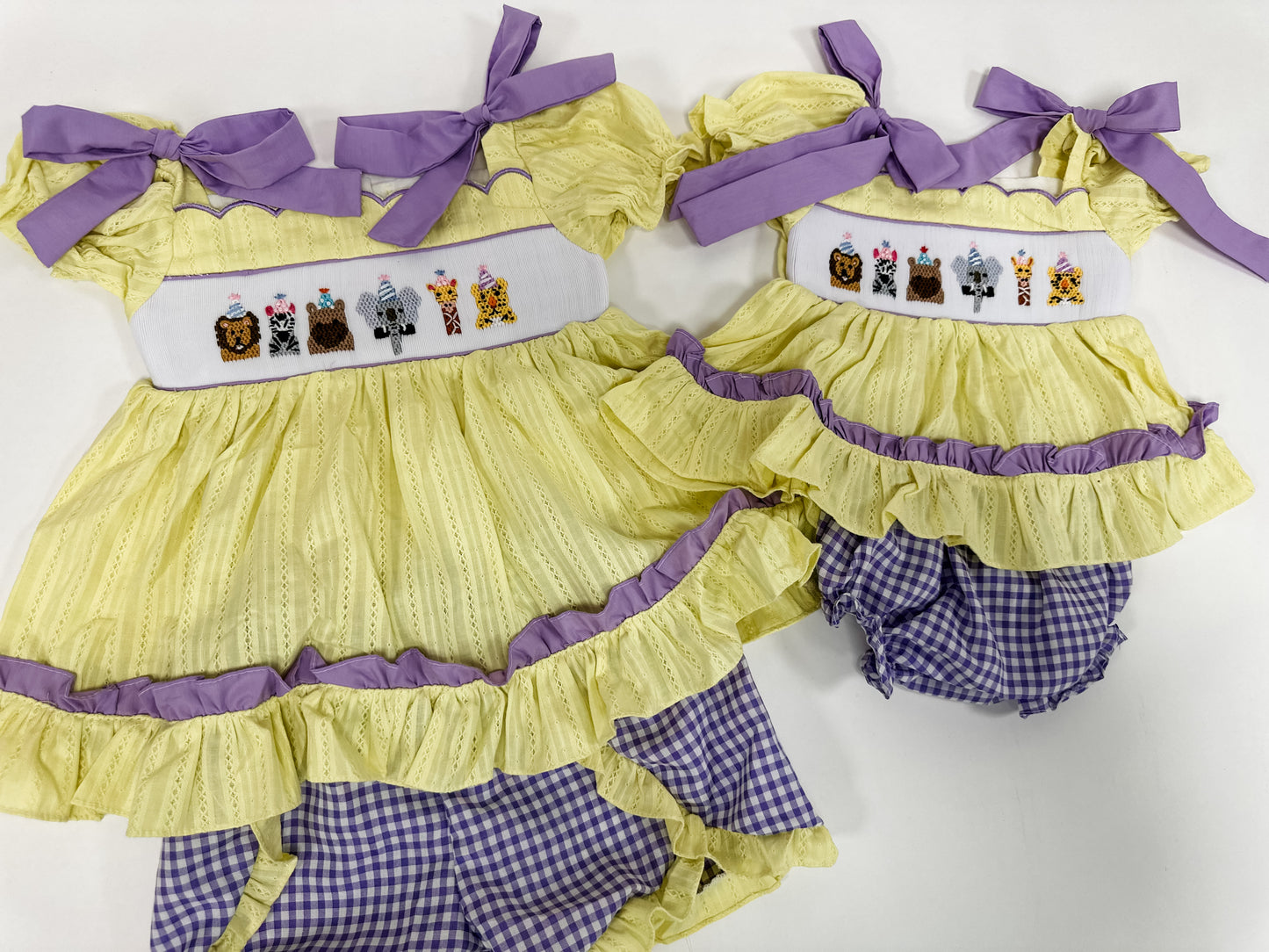Party animal smocked girls set