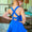 Skort ruffle dress royal blue