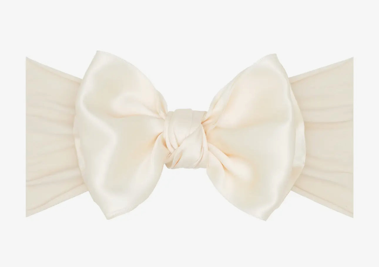Satin fab soft headband bow