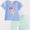 Blue Puppy Beach Short Set