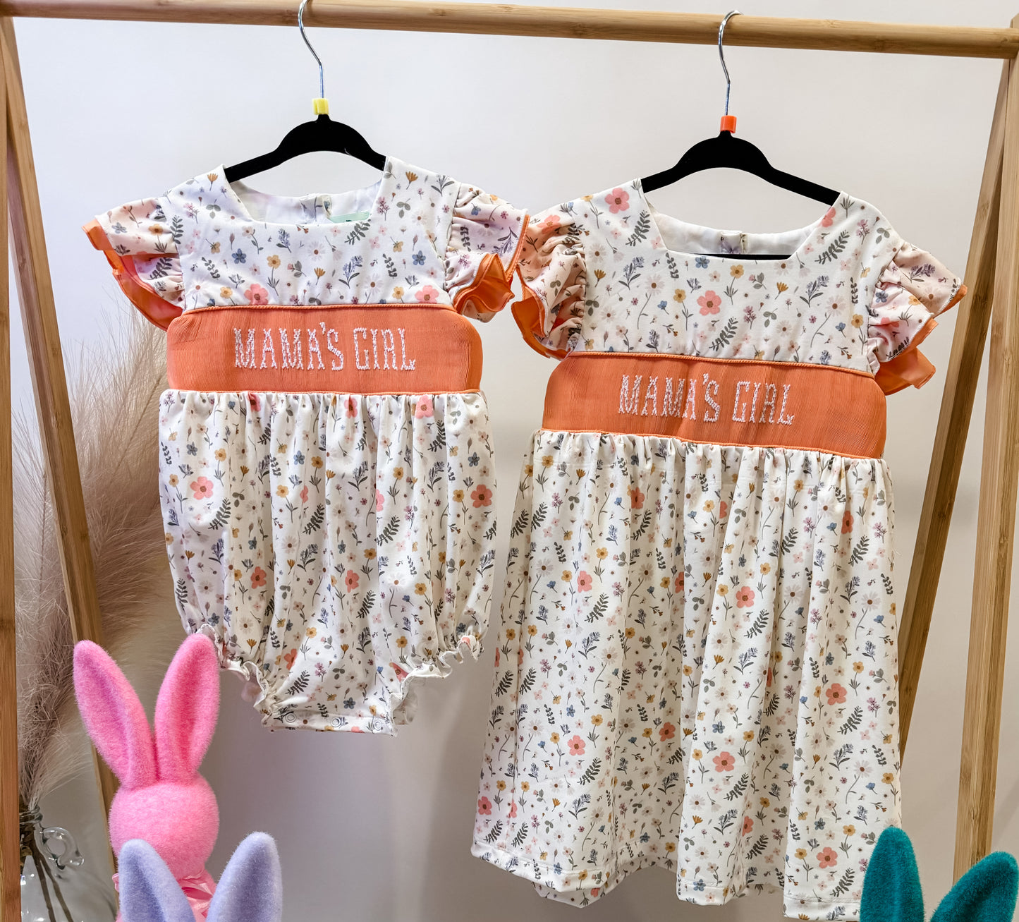 Mama’s girl smocked dress