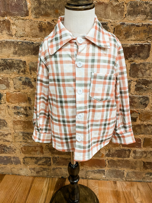 Boys plaid button down
