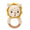 Wood crochet baby teether rattle