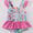 Rainbow garden girls one piece swim