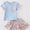 Blue floral skort set