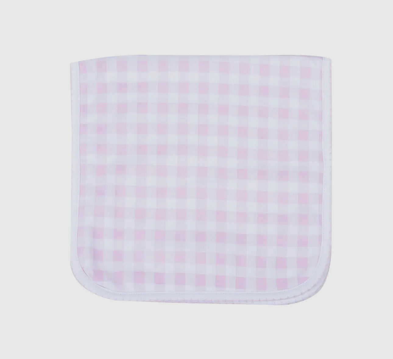 Pink checks burp cloths