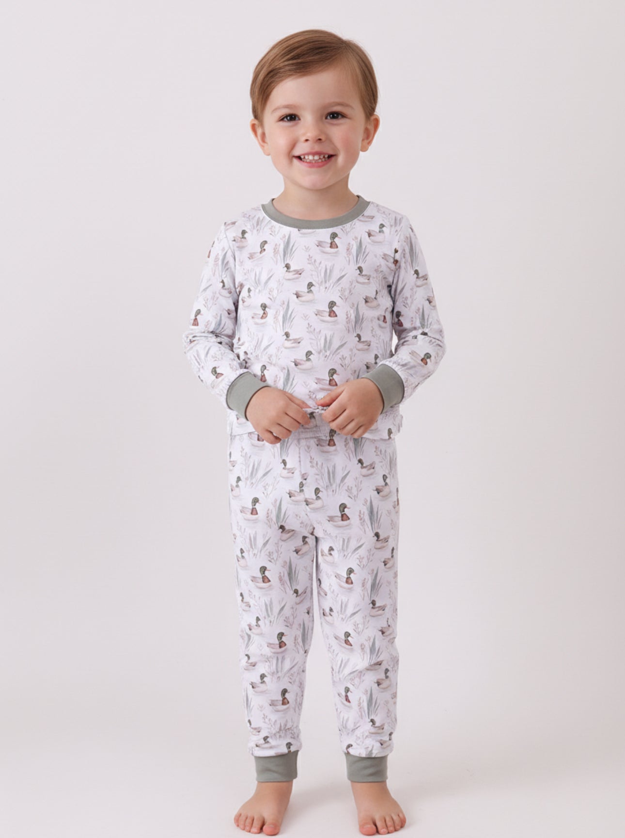 Mallard duck bamboo set