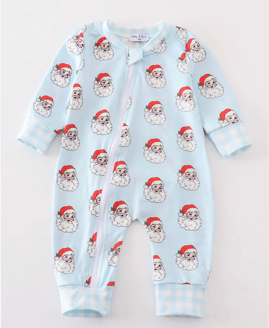 Blue Santa romper