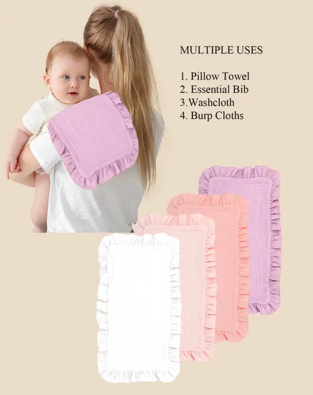 Multi use burp cloths- EMBROIDER ME