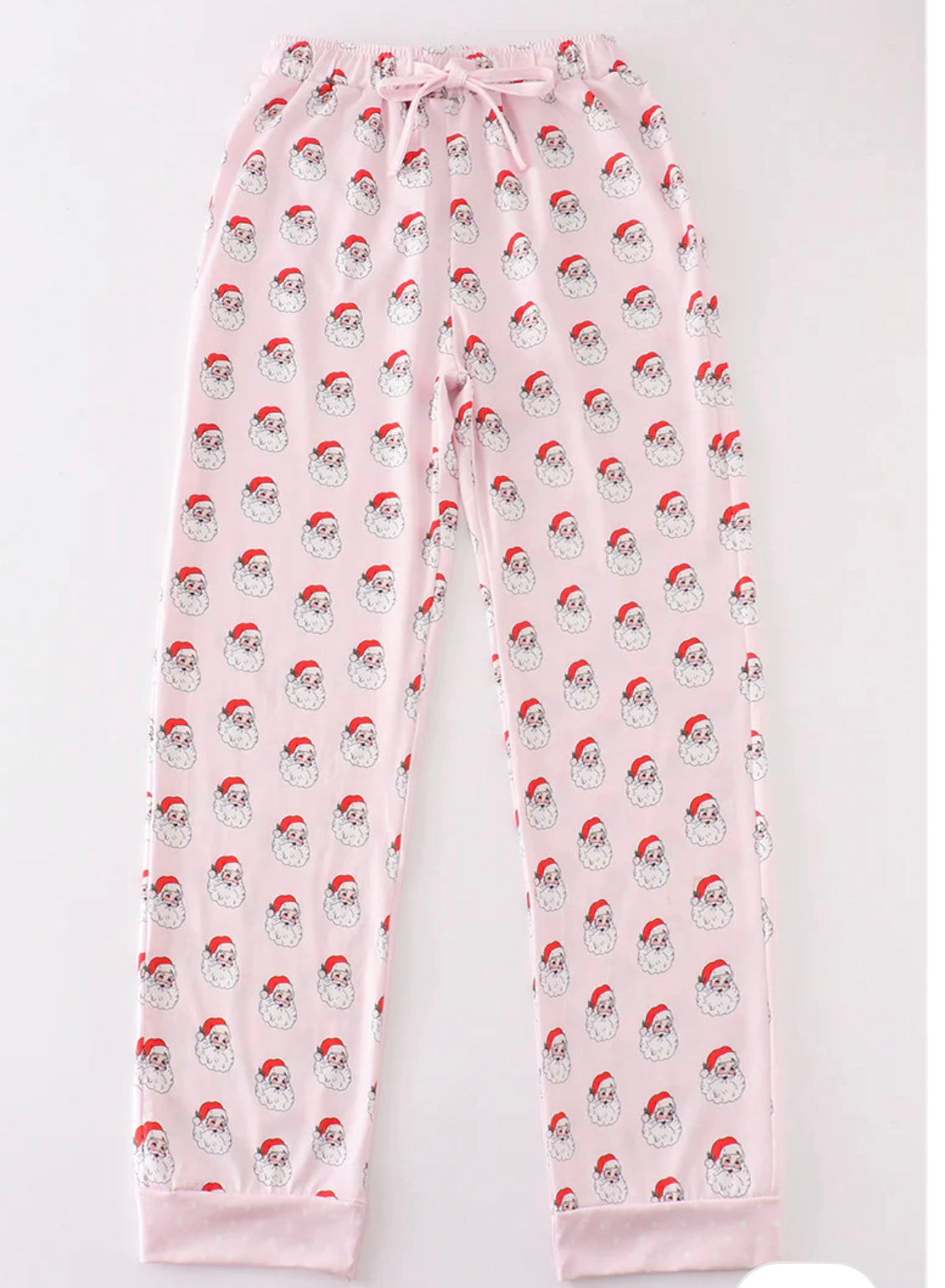 Pink Santa adult pajama pants