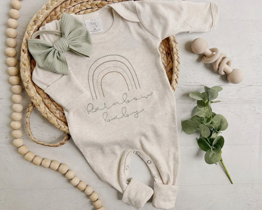 Rainbow baby romper