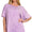 Acid wash French terry tee - lavender