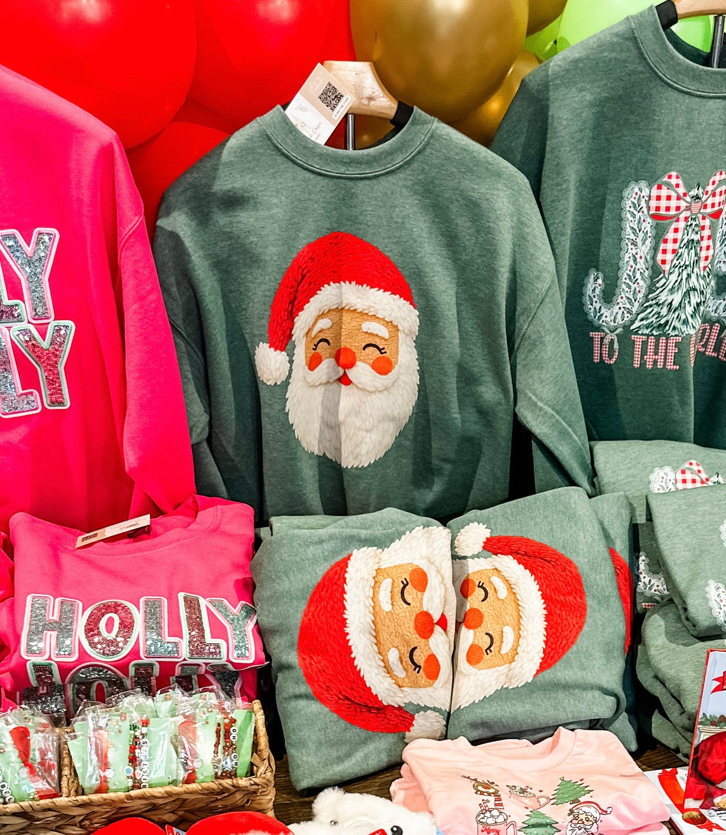 Green Santa crewneck