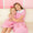 Pink & White Striped Gingham Dress