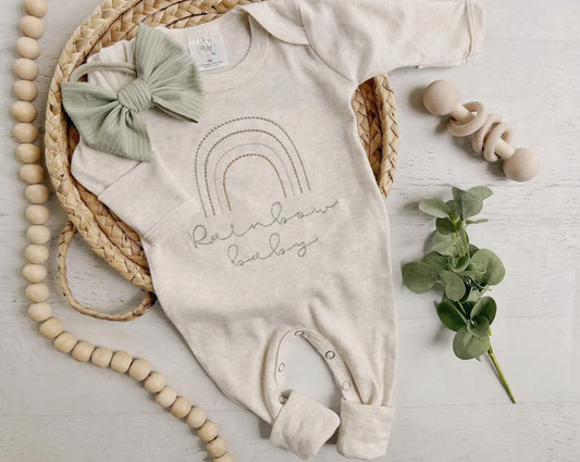 Rainbow baby romper - NB