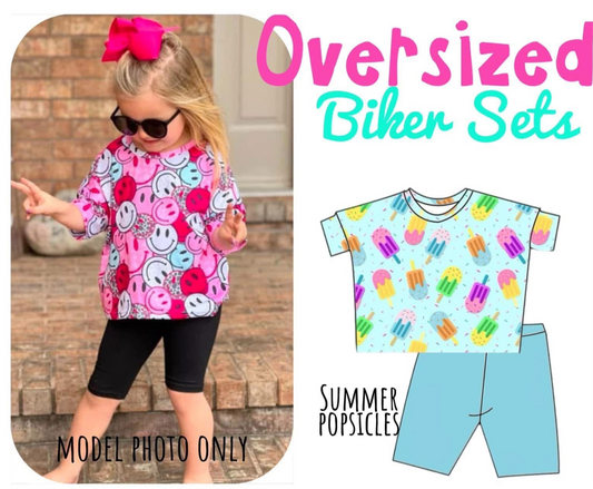 Popsicle oversized Biker Set