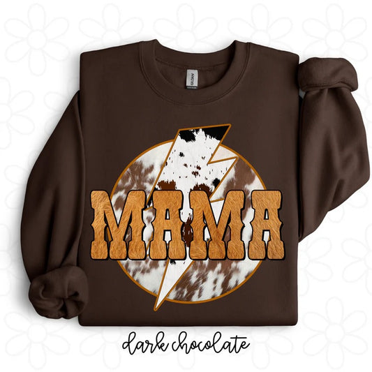 Cow print mama sweatshirt