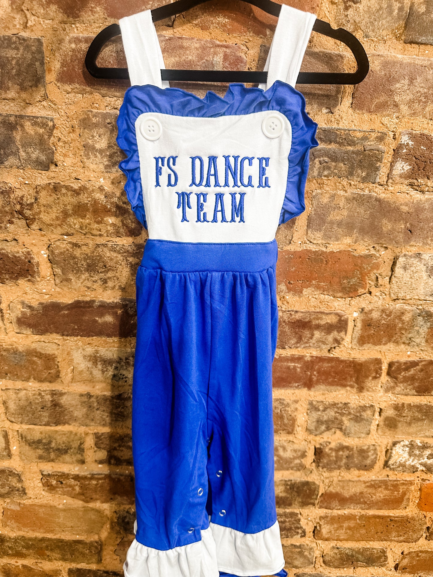 Blue jumpsuit- embroidered- you choose design