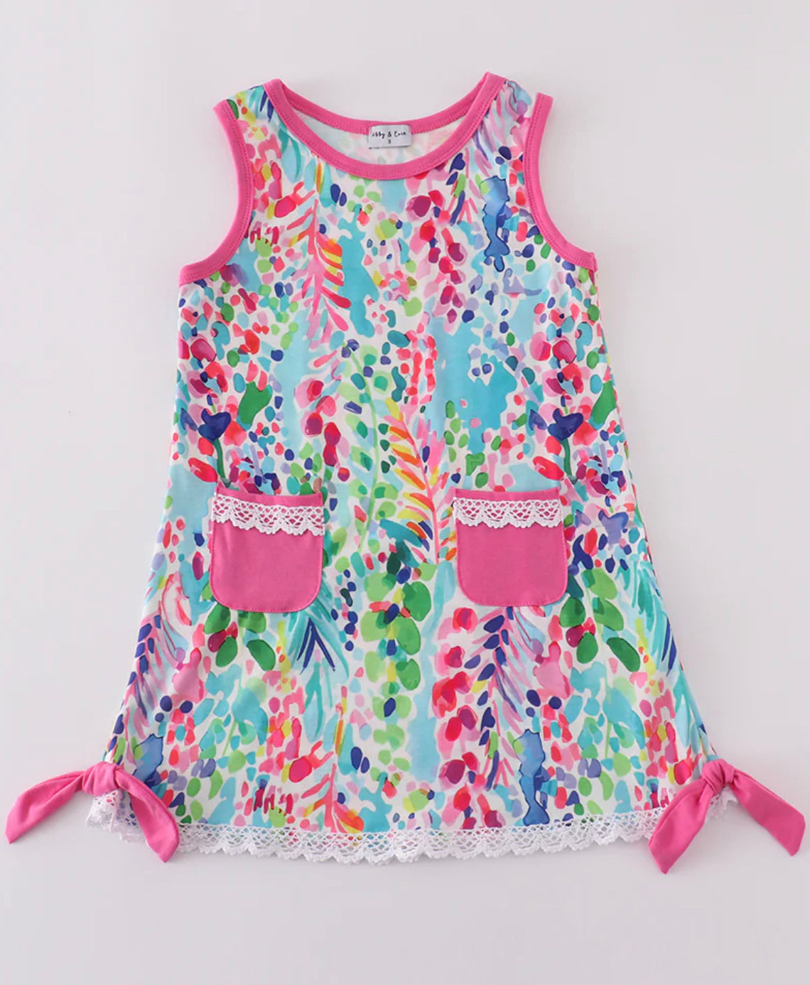 Rainbow garden girls dress