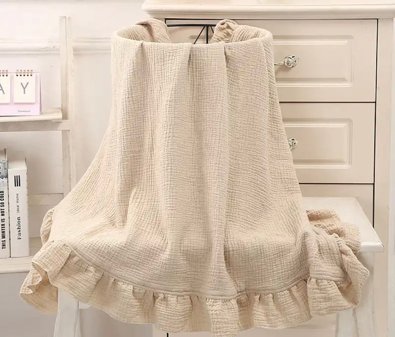 Ruffle edge Blanket- embroider me