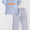 Boys blue gingham pumpkin set