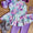 Purple floral biker set