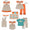 Orange teal boys pumpkin set