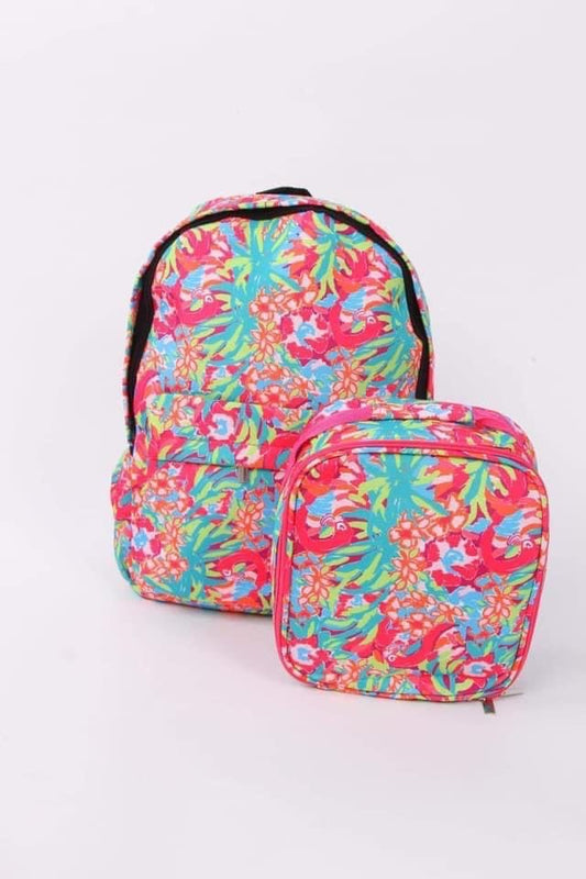 Flamingo Lilly backpack + lunch box