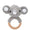 Wood crochet baby teether rattle