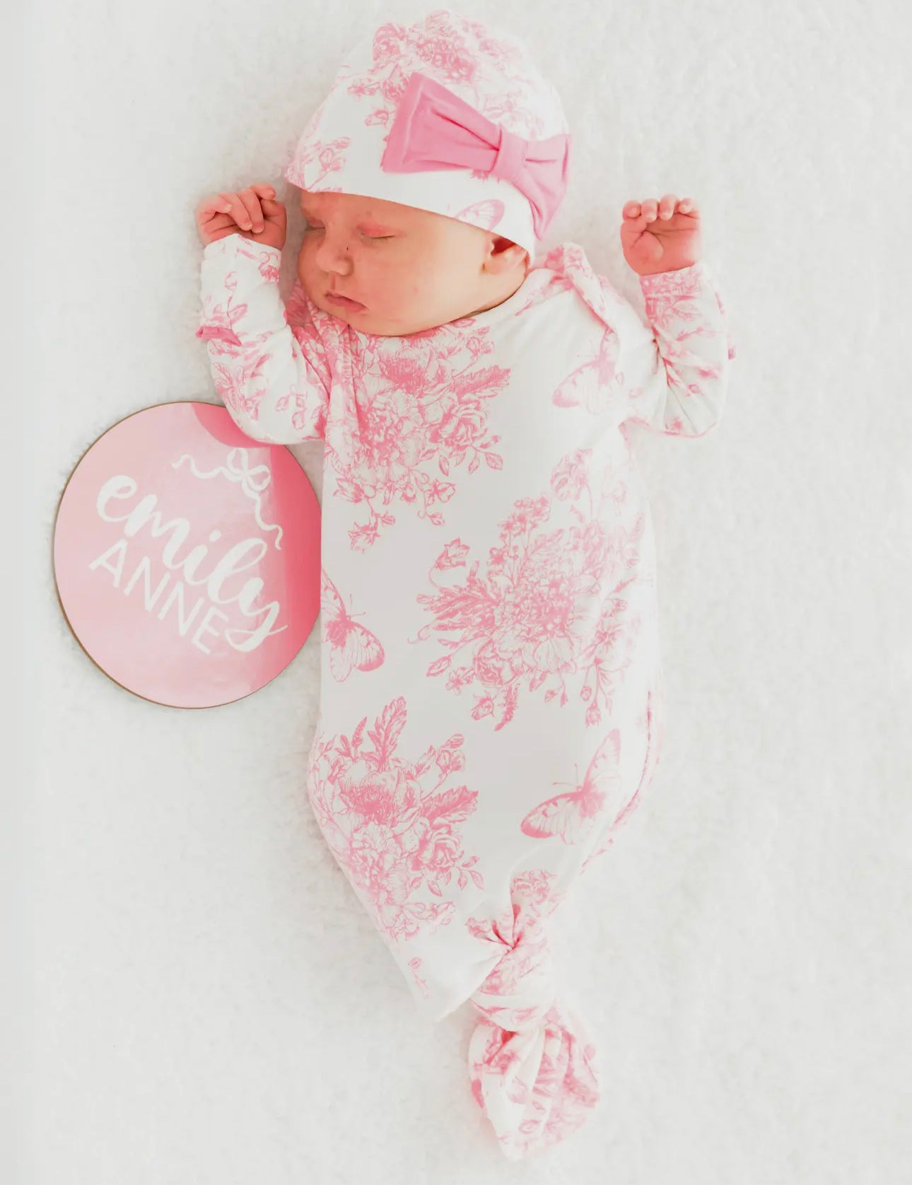 Pink Butterfly Toile Bamboo Mommy & Me