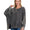Acid wash exposed seam pullover- ash black