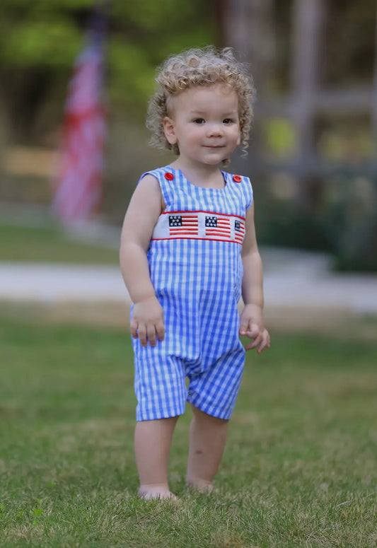 Smocked flag boys Jon Jon