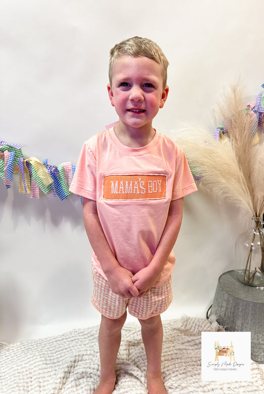 Mama’s boy smocked short set
