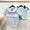 Smocked cross collar boys set