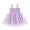 Purple floral twill dress