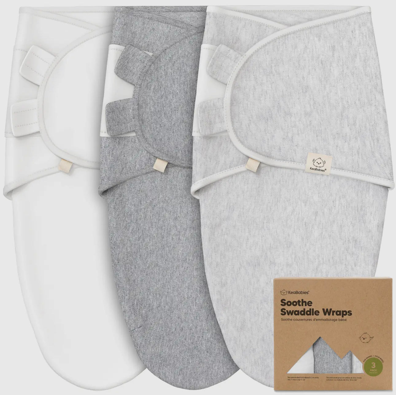 3pk soothe baby swaddles- Velcro sleep sack