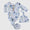 Blue floral bamboo gown with hat