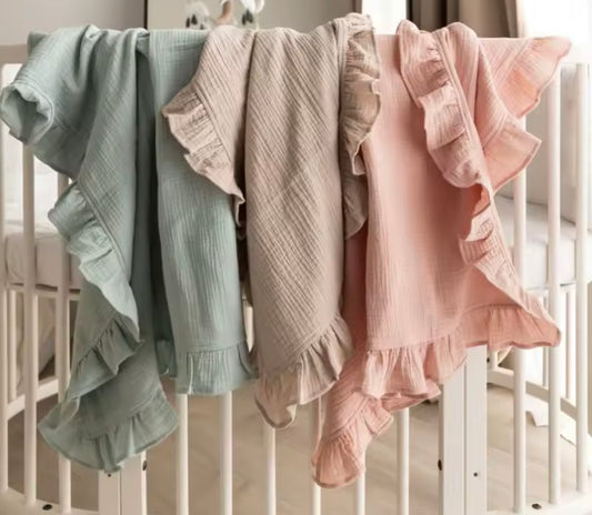 Ruffle edge Blanket- embroider me