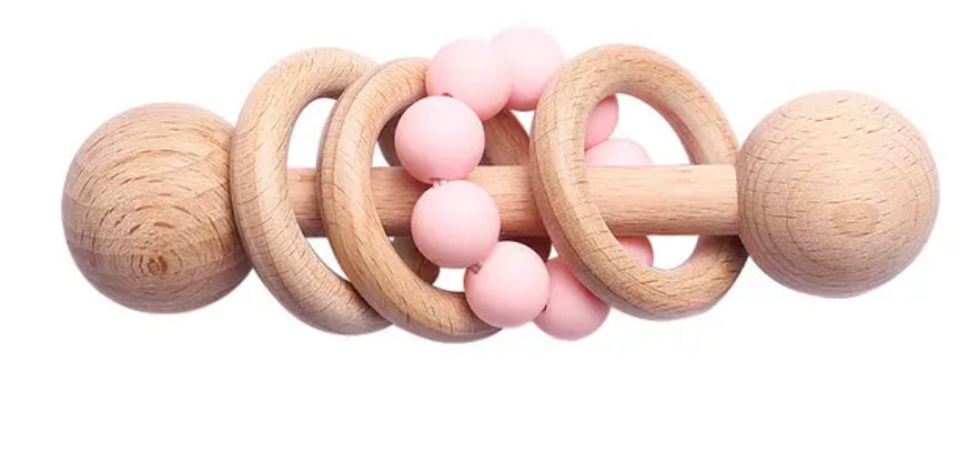 Wooden baby rattle