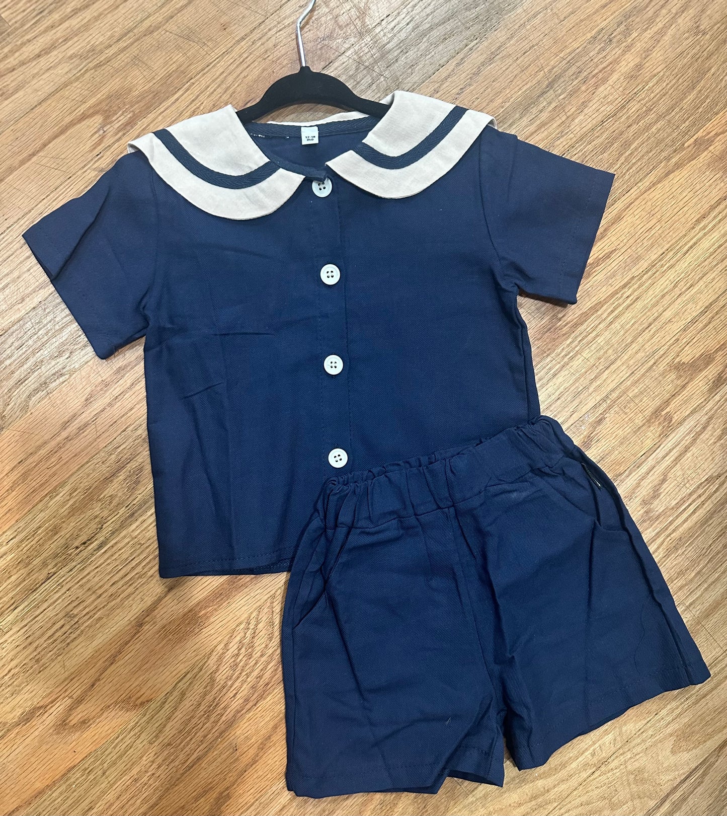 Boys collar short set
