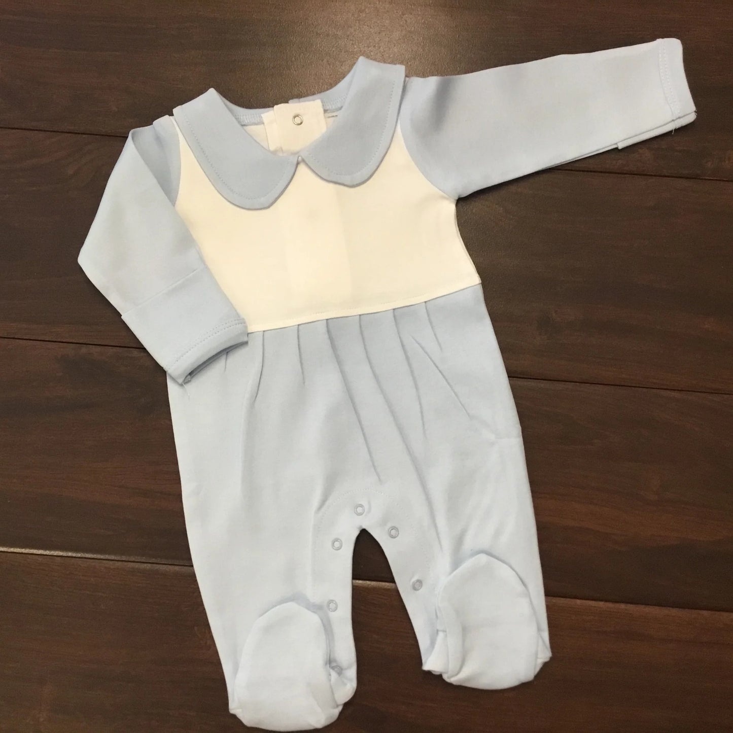 Footie with bib detail - embroider me