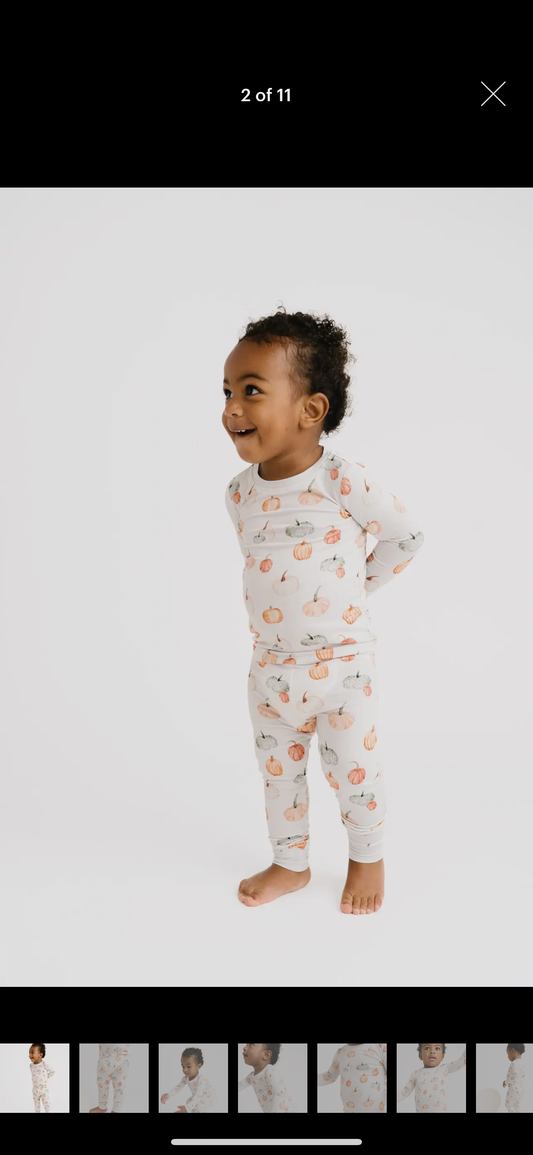 Autumn pumpkin bamboo set
