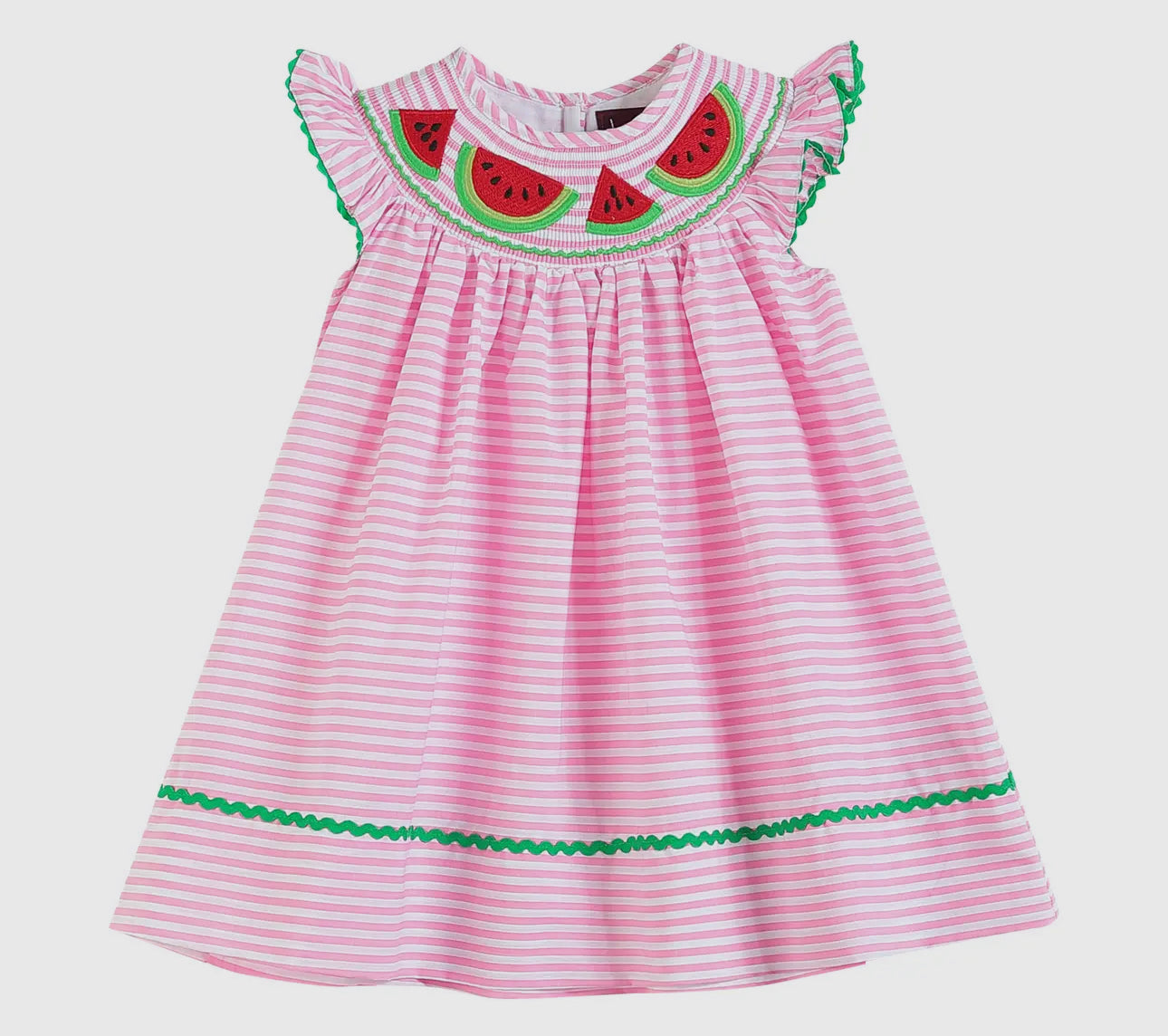 Pink watermelon smocked dress