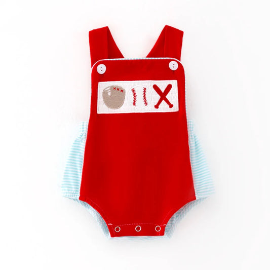 Boys smocked baseball bubble