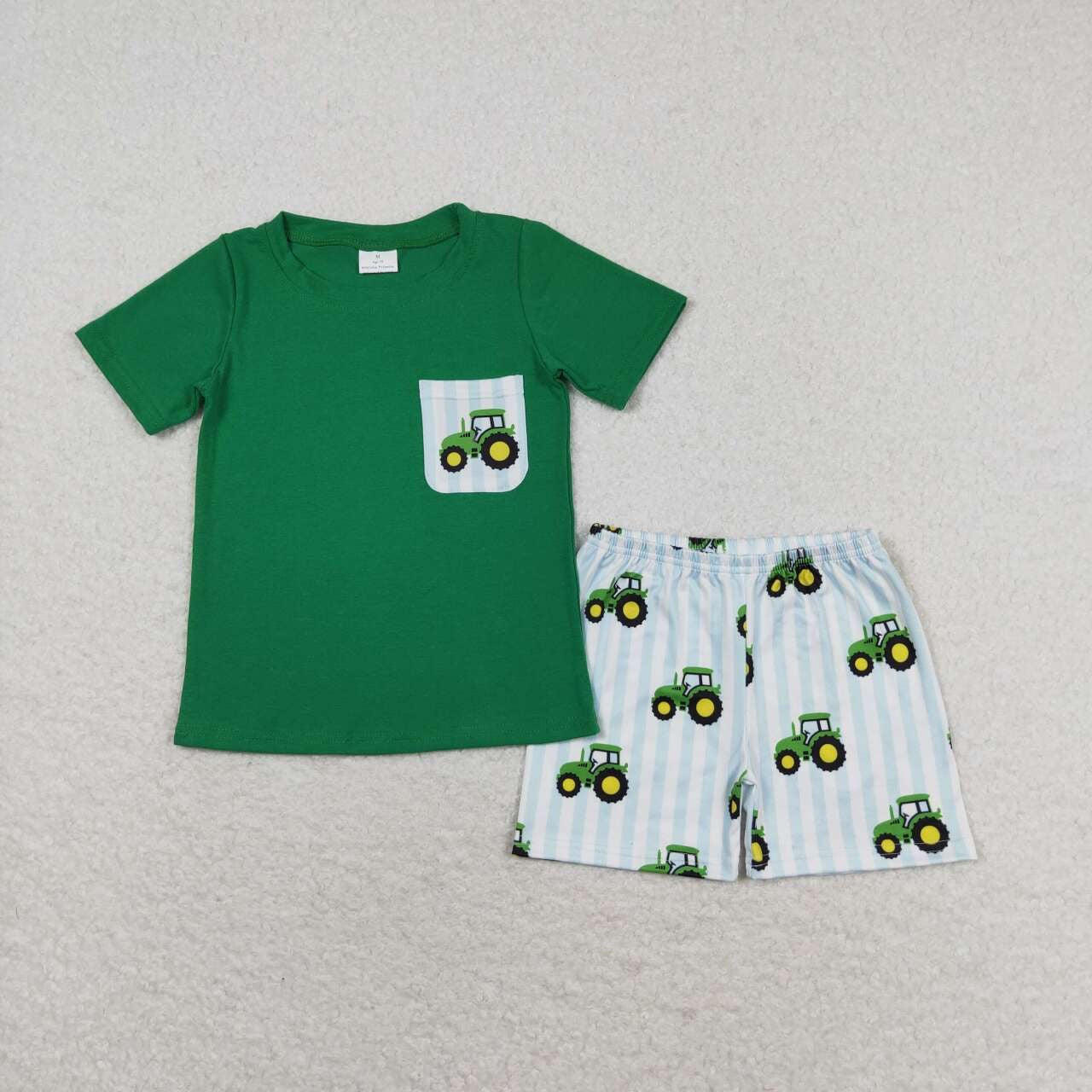 Farm tractor green short set